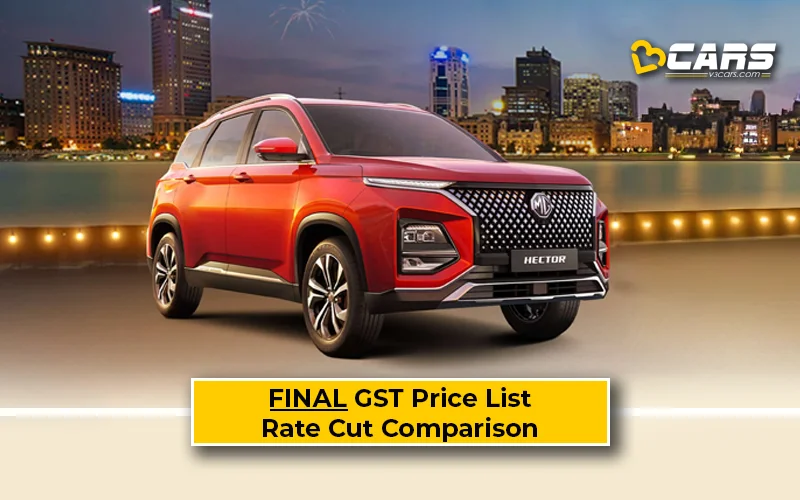 Final MG Hector, Hector Plus Price List After GST Rate Cut (Confirmed)