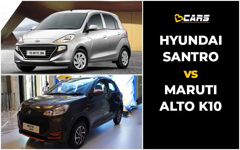 Hyundai Santro Vs Maruti Suzuki Alto K10