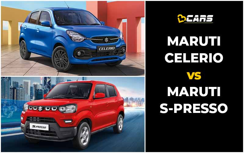 Maruti Arena Celerio Vs Maruti Arena S-Presso Price, Engine Specs, Dimensions Comparison