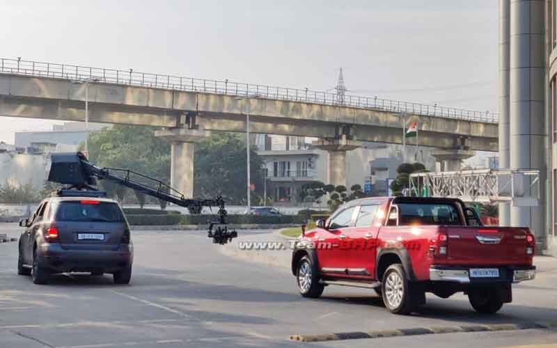 Toyota hilux spotted on tvc shoot