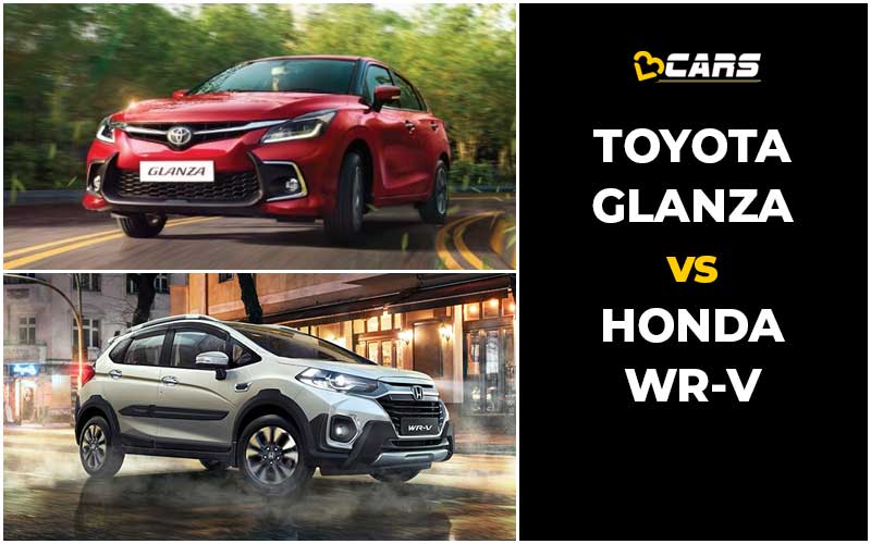 Toyota Glanza Vs Honda WR-V Price, Engine Specs, Dimensions Comparison