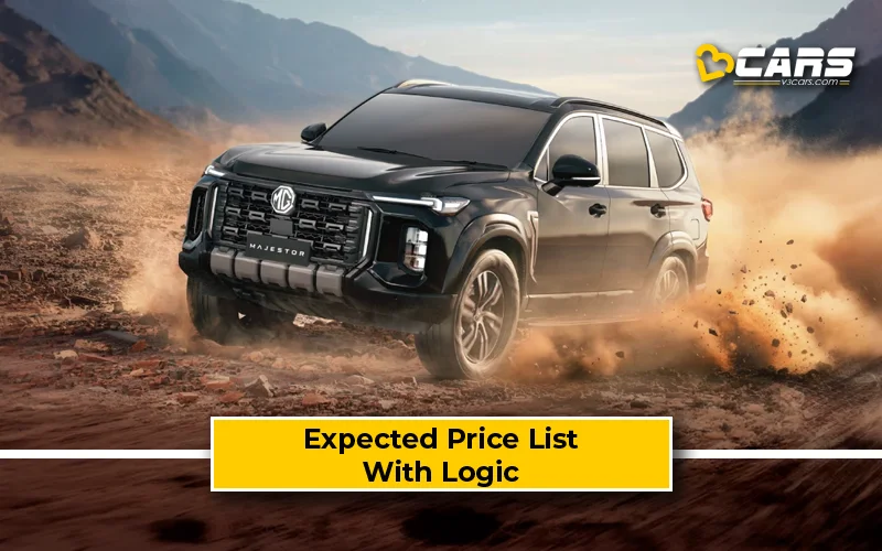 2026 MG Majestor Expected Price List — With Logic (MG Gloster Replacement SUV)