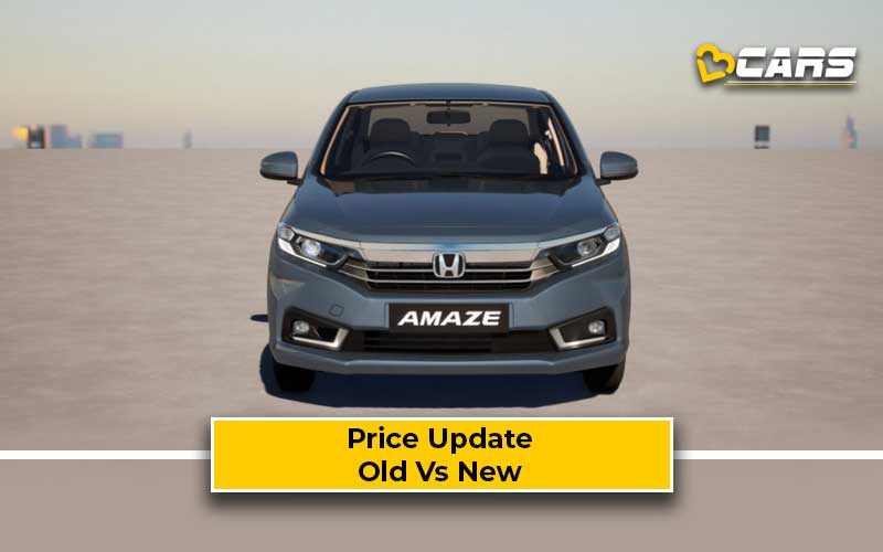 Honda Amaze Price Increased By Up To Rs. 12,500 – Latest June 2022 Price List Inside