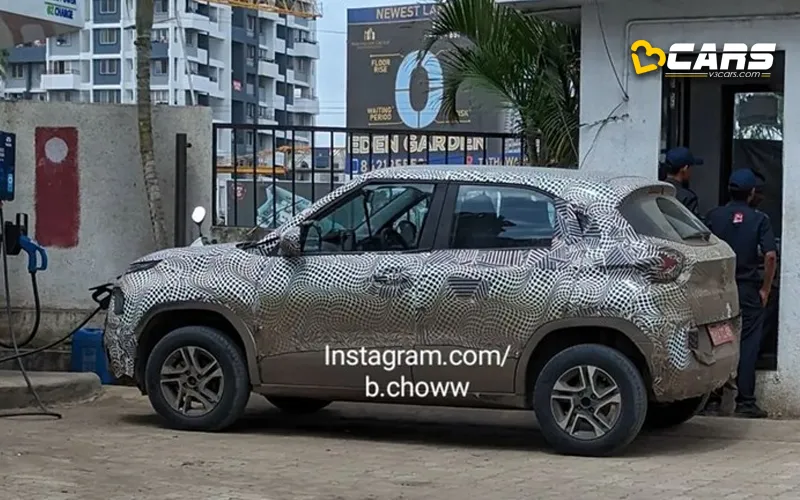 Tata punch ev spotted with front charging port