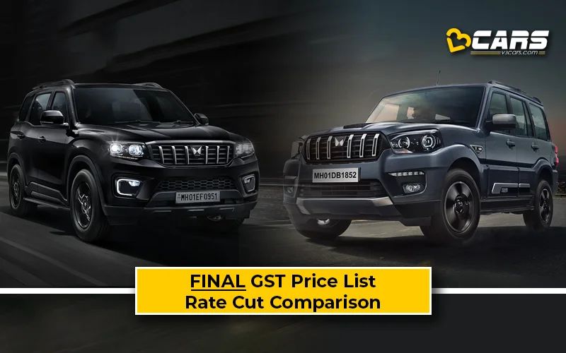 Confirmed Scorpio N & Classic New GST Rate List & Old vs New Comparison w/ GST Price Cut