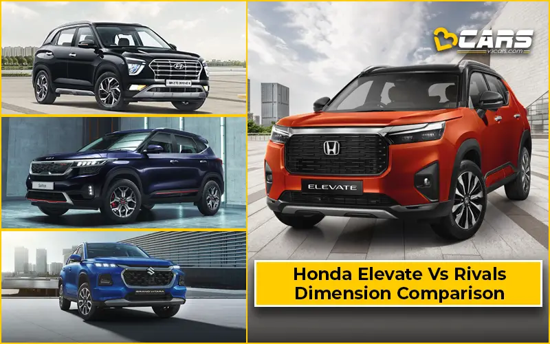 Honda Elevate Vs C-Segment SUVs — Dimension Comparison