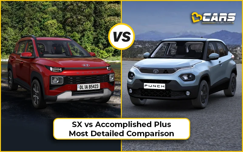 Hyundai Exter SX Vs Tata Punch Accomplished Plus