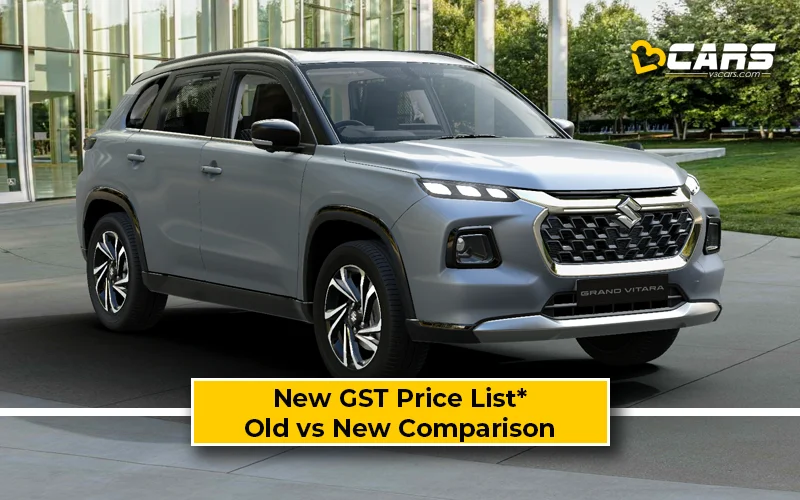 Maruti Grand Vitara — New GST Rate List & Old vs New Comparison (Tentative Prices; Sep 22)