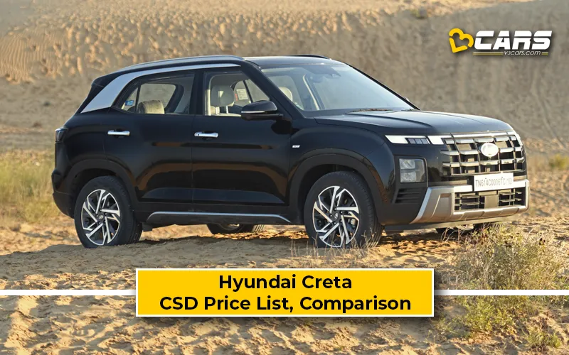 2024 Hyundai Creta CSD Price Vs Ex-Showroom Price Comparison