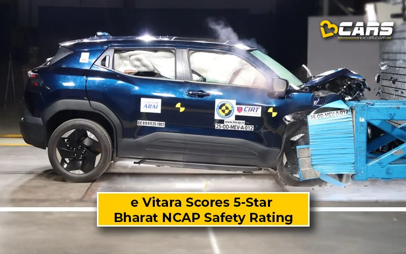 2026 Maruti e Vitara Secures 5-Star Bharat NCAP Safety Rating