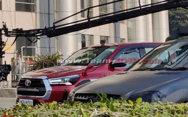 Toyota hilux spotted on tvc shoot