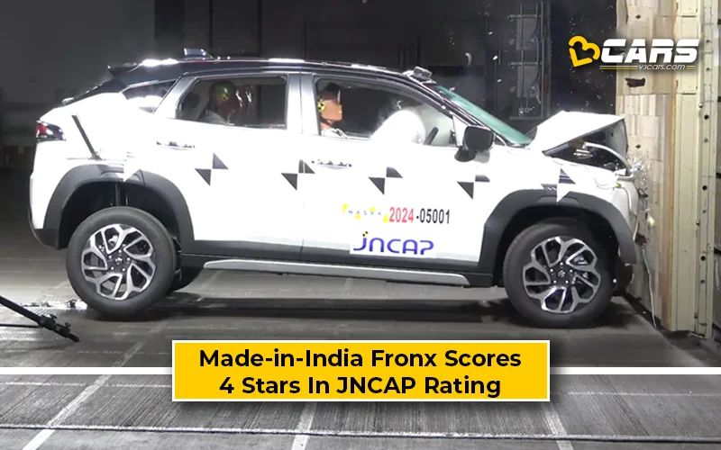 Made-in-India Maruti Suzuki Fronx Receives 4-Star JNCAP Safety Rating
