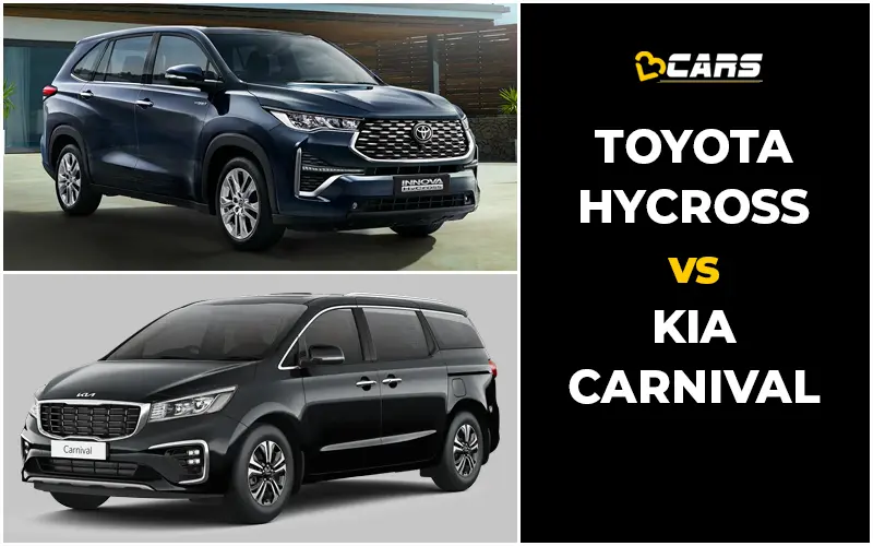 Toyota Innova Hycross Vs Kia Carnival Price, Engine Specs, Dimensions Comparison