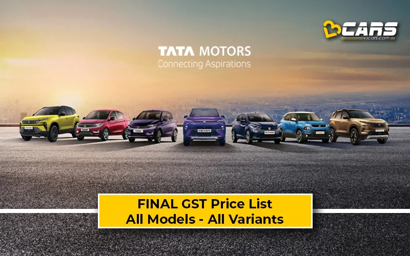 Final Tata GST Price List — All Models, Variant-wise Summary & Rate Cut Comparison (Confirmed)