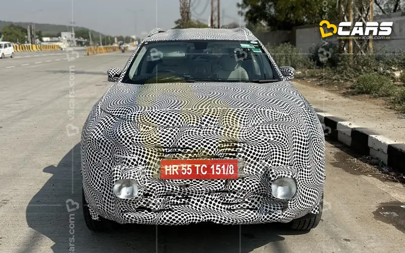 2023 tata safari facelift spotted on test again