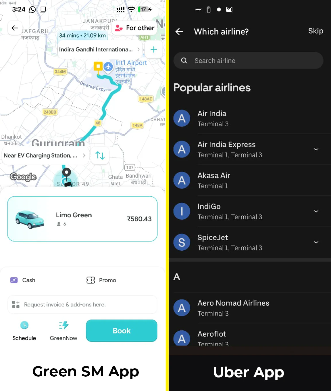 Green SM And Uber App