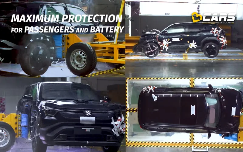 Maruti suzuki crash test e vitara suv ahead of march 2025 launch