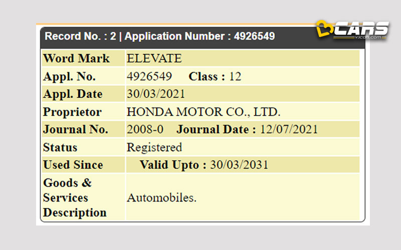 Upcoming honda suv could be called elevate