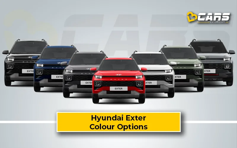 Hyundai Exter — All Exterior Colour Options (Variant-Wise)