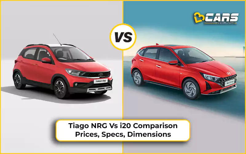 Tata Tiago NRG Vs Hyundai i20 Price, Engine Specs, Dimensions Comparison