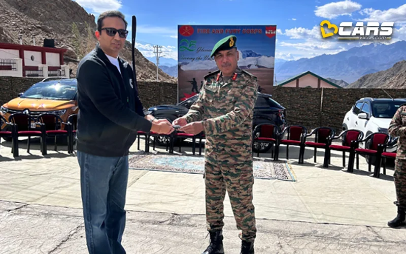 Renault india support 14 corps northern division with vehicle donation