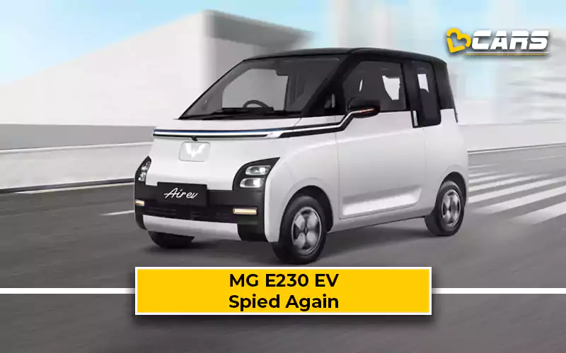 MG E230 Air Electric Quadricycle Spotted On Test Again — Debut Likely At 2023 Auto Expo