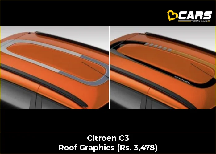 Citroen C3 Roof Graphics (Rs. 3,478)