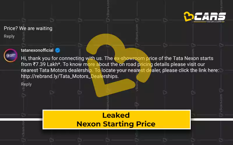 Tata Neoxn Starting Price