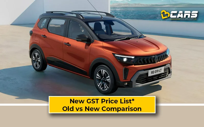 Renault Triber — New GST Rate List & Old vs New Comparison (Tentative Prices; Sep 22)