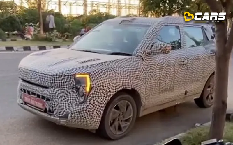 Mahindra xuv300 spied with be 05 inspired led drls