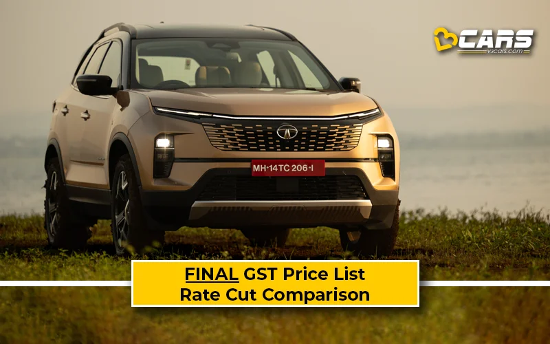 Confirmed Tata Safari New GST Rate List & Old vs New Comparison w/ GST Price Cut