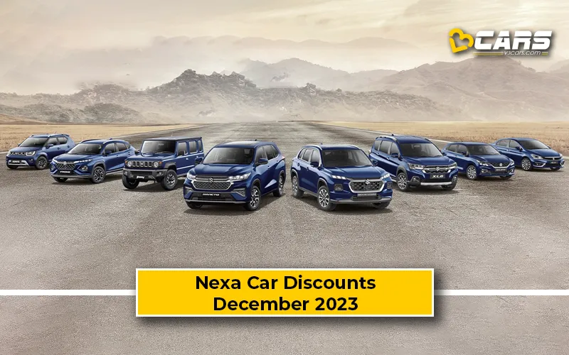 December 2023 — Nexa Ignis, Baleno, Ciaz, Jimny Discount Offers