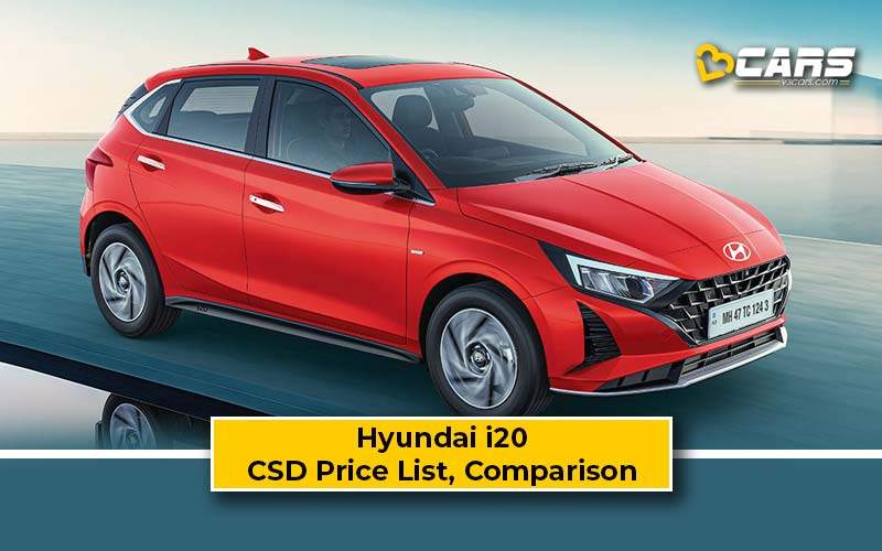 2024 Hyundai i20 CSD Price List ??? Comparison w/ Ex-Showroom