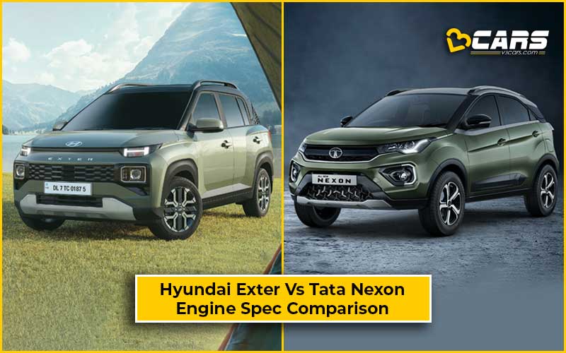 Tata Nexon Vs Hyundai Exter Petrol Spec Compare (Expected)