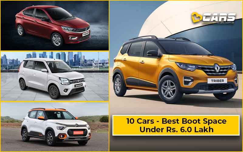 Top 10 Cars With Best Boot Space For Less Than Rs. 6.0 Lakh