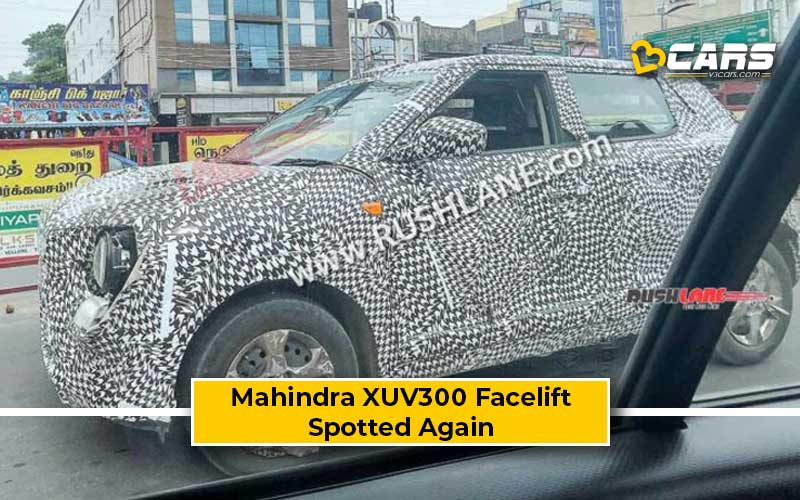 Mahindra XUV300 Facelift Spotted On Test Again