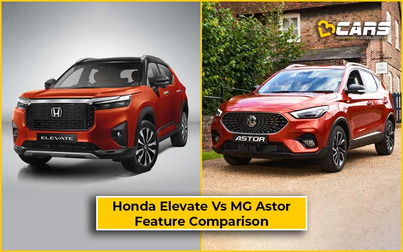 Honda Elevate Vs Astor (MG) Top Model Feature Comparison