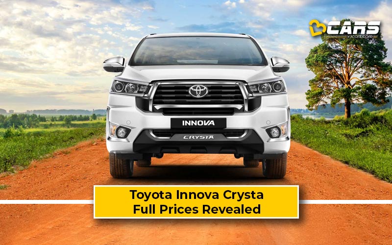 2023 Toyota Innova Crysta Prices Revealed
