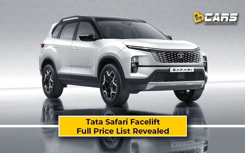 Tata Safari 2023 Facelift Full Price List Revealed (Updated)