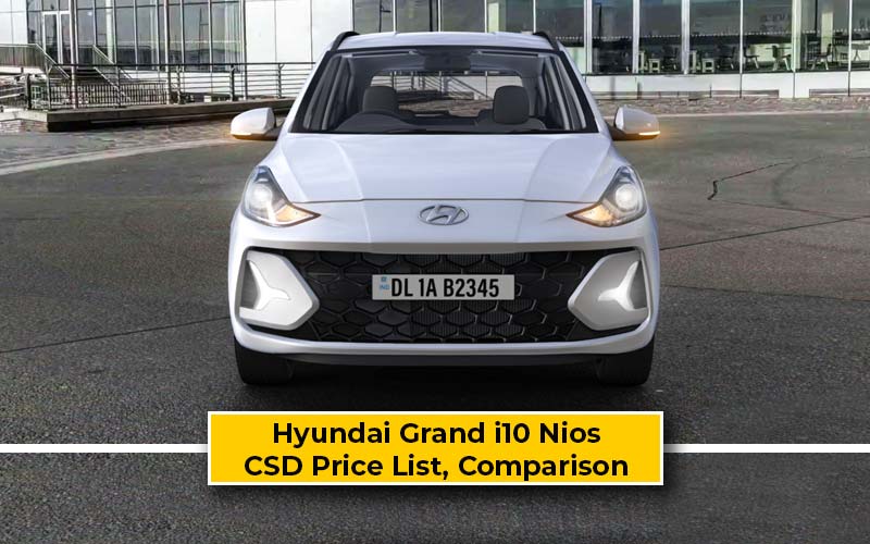 2024 Hyundai Nios CSD Price List — Comparison w/ Ex-Showroom
